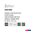Kép 4/5 - Nova Luce ZEFFARI mennyezeti lámpa, matt arany, 4000K természetes fehér, beépített LED, 1x40W, 2400 lm, 9361083