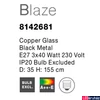 Kép 5/6 - Nova Luce BLAZE több ágú függeszték, réz, E27 foglalattal, max. 3x28W, 8142681