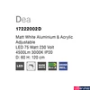 Kép 5/6 - Nova Luce DEA több ágú függeszték, fehér, 3000K melegfehér, beépített LED, 1x85W, 4500 lm, 17222002D