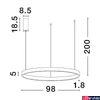 Kép 5/5 - Nova Luce ELOWEN függeszték, fehér, 3000K melegfehér, beépített LED, 1x106W, 4899 lm, 9345667