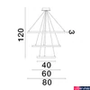 Kép 5/5 - Nova Luce EMPATIA függeszték, arany, 3000K melegfehér, beépített LED, 1x108W, 2244 lm, 9172869