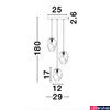 Kép 5/6 - Nova Luce ICE több ágú függeszték, fehér, G9 foglalattal, max. 3x5W, 9160233