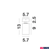 Kép 5/6 - Nova Luce INUS spotlámpa, falra/mennyezetre szerelhető, állítható lámpafejjel, bronz, GU10-MR16 foglalattal, max. 1x10W, 9460972