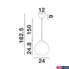 Kép 5/5 - Nova Luce MIDORI függeszték, szürke, E27 foglalattal, max. 1x12W, 9009241