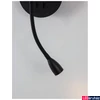 Kép 5/6 - Nova Luce NIA fali lámpa, olvasókarral, fekete, 3000K melegfehér, E14, beépített LED foglalattal, max. 1x5W, 180 lm, 9182372
