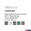 Kép 5/6 - Nova Luce PALENCIA 1 ágú függeszték, matt arany, 3000K melegfehér, beépített LED, 1x11W, 414 lm, 1703301201