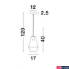 Kép 2/2 - Nova Luce PRISMA 1 ágú függeszték, üveg, E27 foglalattal, max. 1x12W, 9426732