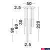 Kép 5/5 - Nova Luce TRIMLE függeszték, fekete, 3000K melegfehér, beépített LED, 1x26W, 1860 lm, 9287945