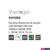 Kép 5/6 - Nova Luce VIARREGIO mennyezeti lámpa, króm, 3000K melegfehér, beépített LED, 1x28W, 1950 lm, 8101203