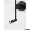 Kép 5/7 - Nova Luce YAMA fali lámpa, olvasókarral, fekete, E27 foglalattal, max. 1x12W, 210 lm, 9180512