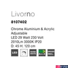 Kép 6/7 - Nova Luce LIVORNO mennyezeti lámpa, króm, 3000K melegfehér, beépített LED, 1x29W, 2010 lm, 8107402
