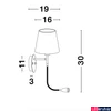 Kép 6/6 - Nova Luce NIA fali lámpa, olvasókarral, fekete, 3000K melegfehér, E14, beépített LED foglalattal, max. 1x5W, 180 lm, 9182372