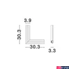 Kép 6/6 - Nova Luce Q-CONNECTOR sín sarokelem, profile mágnes profilos sínrendszerhez, fekete, 9136303