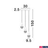 Kép 6/10 - Nova Luce VEDA függeszték, fekete, G9 foglalattal, max. 3x6W, 9536418