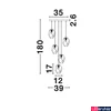 Kép 7/8 - Nova Luce ICE több ágú függeszték, fehér, G9 foglalattal, max. 5x5W, 9160235