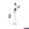 Kép 7/8 - Nova Luce FEND kültéri állólámpa, billenthető lámpafejjel, fekete, 3000K melegfehér, max. 5W, 378 lm, 9271433