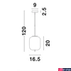 Kép 5/5 - Nova Luce LATO 1 ágú függeszték, üveg, E14 foglalattal, max. 1x5W, 9624065