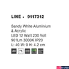 Kép 8/8 - Nova Luce LINE fali lámpa, fehér, 3000K melegfehér, beépített LED, 1x12W, 901 lm, 9117312