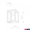 Kép 2/2 - Nowodvorski CRATE fali lámpa, fekete, E27 foglalattal, 1x42W, TL-9046
