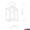 Kép 2/2 - Nowodvorski CRATE mennyezeti lámpa, fekete, E27 foglalattal, 1x42W, TL-9045