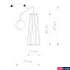 Kép 2/2 - Nowodvorski DOVER fali lámpa, barna, GU10 foglalattal, 1x35W, TL-9261