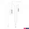 Kép 2/2 - Nowodvorski DOVER több ágú függeszték, fekete, GU10 foglalattal, 2x35W, TL-9263