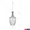 Kép 2/2 - Nowodvorski LUKSOR 1 ágú függeszték, fekete, E27 foglalattal, 1x42W, TL-8847