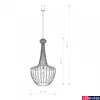 Kép 2/2 - Nowodvorski LUKSOR 1 ágú függeszték, fekete, E27 foglalattal, 1x42W, TL-8851