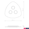 Kép 3/4 - Nowodvorski ORGANIC mennyezeti lámpa, fekete, GX53 foglalattal, 3x12W, TL-8302