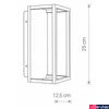 Kép 3/3 - Nowodvorski SYMMETRY kültéri fali lámpa, szürke, Beépített LED, 1x7W, 212 lm, TL-8176