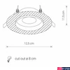 Kép 7/7 - Nowodvorski ECHO fürdőszobai süllyeszthető lámpa, fekete, GU10 foglalattal, 1x15W, TL-8372