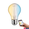 Kép 1/9 - Paulmann 50394 fényforrás, okos filament, Tunable White, Zigbee, üveg, 2200K-6500K változtatható, E27 foglalat, 806 lm