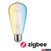 Kép 1/9 - Paulmann 50395 fényforrás, okos filament, Tunable White, Zigbee, üveg, 2200K-6500K változtatható, E27 foglalat, 806 lm