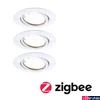 Kép 1/8 - Paulmann 92463 LED Recessed Base Coin spotlámpa, fehér, 3000K melegfehér, 430 lm, IP20