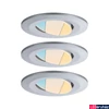 Kép 1/7 - Paulmann 93095 LED Recessed Calla fürdőszobai beépíthető lámpa, kerek, króm, 3000K-6500K változtatható, 400 lm, IP65