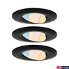 Kép 1/7 - Paulmann 93096 LED Recessed Calla fürdőszobai beépíthető lámpa, kerek, fekete, 3000K-6500K változtatható, 400 lm, IP65