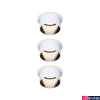 Kép 1/9 - Paulmann 93377 LED Recessed Gil Coin beépíthető lámpa, 68 mmx68 mm, kerek, fekete, 2700K melegfehér, 3x Coin foglalat, 470 lm, IP44