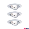 Kép 1/7 - Paulmann 93389 LED Recessed Set swivelling beépíthető lámpa, kerek, króm, 3000K melegfehér, 450 lm, IP20
