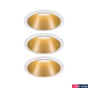 Kép 1/4 - Paulmann 93406 Cole beépíthető lámpa, 88 mmx88 mm, kerek, 3db-os szett, fix, 3-step-dimming, arany, 2700K melegfehér, 3x Coin foglalat, 460 lm, IP44