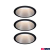 Kép 1/4 - Paulmann 93408 Cole beépíthető lámpa, 88 mmx88 mm, kerek, 3db-os szett, fix, 3-step-dimming, fekete, 2700K melegfehér, 3x Coin foglalat, 460 lm, IP44