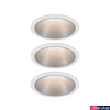 Kép 1/4 - Paulmann 93410 Cole beépíthető lámpa, 88 mmx88 mm, kerek, 3db-os szett, fix, 3-step-dimming, ezüst, 2700K melegfehér, 3x Coin foglalat, 460 lm, IP44
