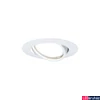 Kép 1/6 - Paulmann 93411 Base beépíthető lámpa, 90 mmx90 mm, kerek, billenthető, fehér, 3000K melegfehér, GU10 foglalat, 350 lm, IP20