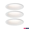 Kép 1/6 - Paulmann 93415 Cymbal beépíthető lámpa, 77 mmx77 mm, kerek, 3db-os szett, fix, fényerőszabályozható, fehér, 2700K melegfehér, 3x Coin foglalat, 463 lm, IP44