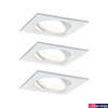 Kép 1/5 - Paulmann 93436 Nova beépíthető lámpa, négyzet, 3db-os szett, billenthető, fehér, 2700K melegfehér, 3x GU10 foglalat, 460 lm, IP23