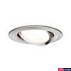 Kép 1/5 - Paulmann 93464 Nova beépíthető lámpa, 84 mmx84 mm, kerek, billenthető, 3-step-dimming, szálcsiszolt, 2700K melegfehér, GU10 foglalat, 460 lm, IP23