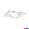 Kép 1/4 - Paulmann 93471 Nova fürdőszobai beépíthető lámpa, 84 mmx84 mm, négyzet, billenthető, 3-step-dimming, fehér, 2700K melegfehér, GU10 foglalat, 460 lm, IP23