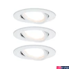 Kép 1/5 - Paulmann 93485 Nova beépíthető lámpa, kerek, 3db-os szett, billenthető, 3-step-dimming, fehér, 2700K melegfehér, 3x Coin foglalat, 460 lm, IP23
