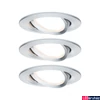 Kép 1/5 - Paulmann 93487 Nova beépíthető lámpa, kerek, 3db-os szett, billenthető, 3-step-dimming, alumínium, 2700K melegfehér, 3x Coin foglalat, 460 lm, IP23