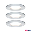 Kép 1/5 - Paulmann 93498 Nova fürdőszobai beépíthető lámpa, kerek, 3db-os szett, fix, 3-step-dimming, alumínium, 2700K melegfehér, 3x Coin foglalat, 460 lm, IP44