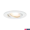Kép 1/5 - Paulmann 93661 Nova fürdőszobai beépíthető lámpa, 93 mmx93 mm, kerek, spotkeret, billenthető, fehér, GU5,3 / GU10 foglalat, IP65
